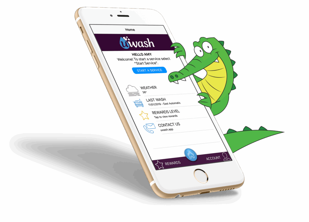 UWash app logo displayed on a smartphone